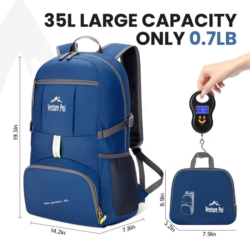 Venture Pal 35L Ultralight Lightweight Packable Foldable Travel Camping Hiking Outdoor Sports Backpack Daypack - Image 4